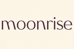 Moonrise wordmark with a uniform warm cream background